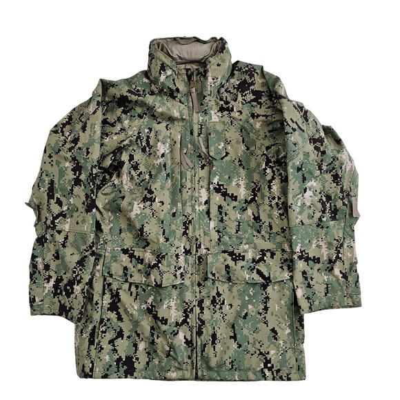 US Navy Mens‎ Small Long Type III Digital Camo Parka Working Uniform Jacket Coat